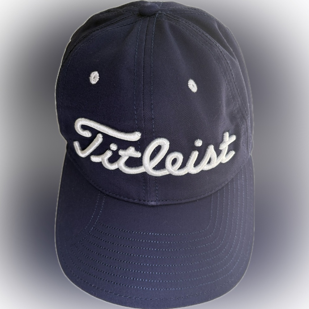Titleist Adjustable Golf Hat Cap Navy/White Strap Back